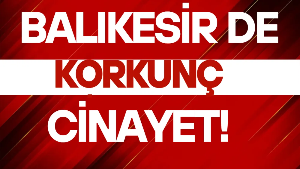 Balıkesir de Korkunç Cinayet! Baltayla Öldürdü!
