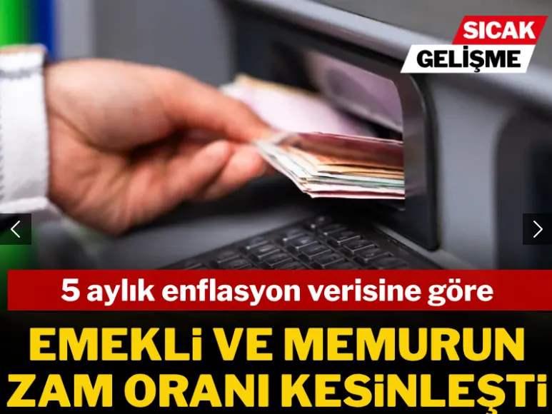5 aylık enflasyon farkı belli oldu: Emeklinin kesinleşen zam oranı değişti