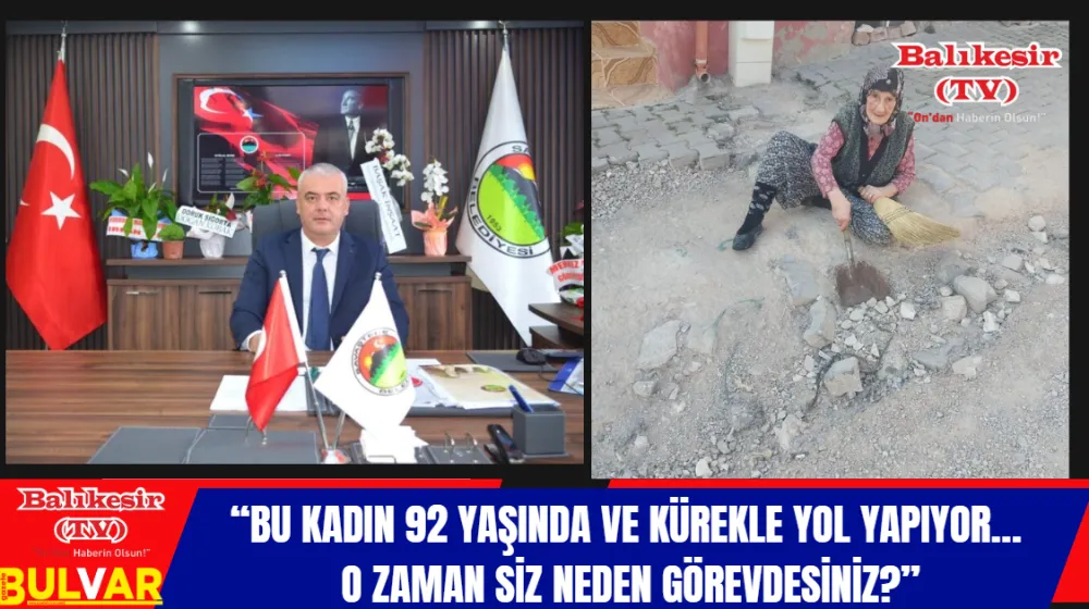 Savaştepe’de Yürek Burkan Görüntü: Pamuk Elleriyle Yol Onaran Ninemiz Gündem Oldu!