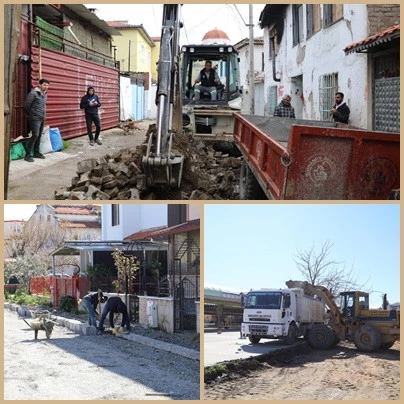 Burhaniye’de Yol Çalışmalarına Devam Ediliyor